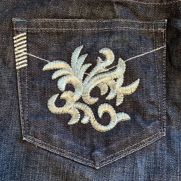 Paige Embroidered Denim Jeans Womens Sz 32 - Picture 9 of 11